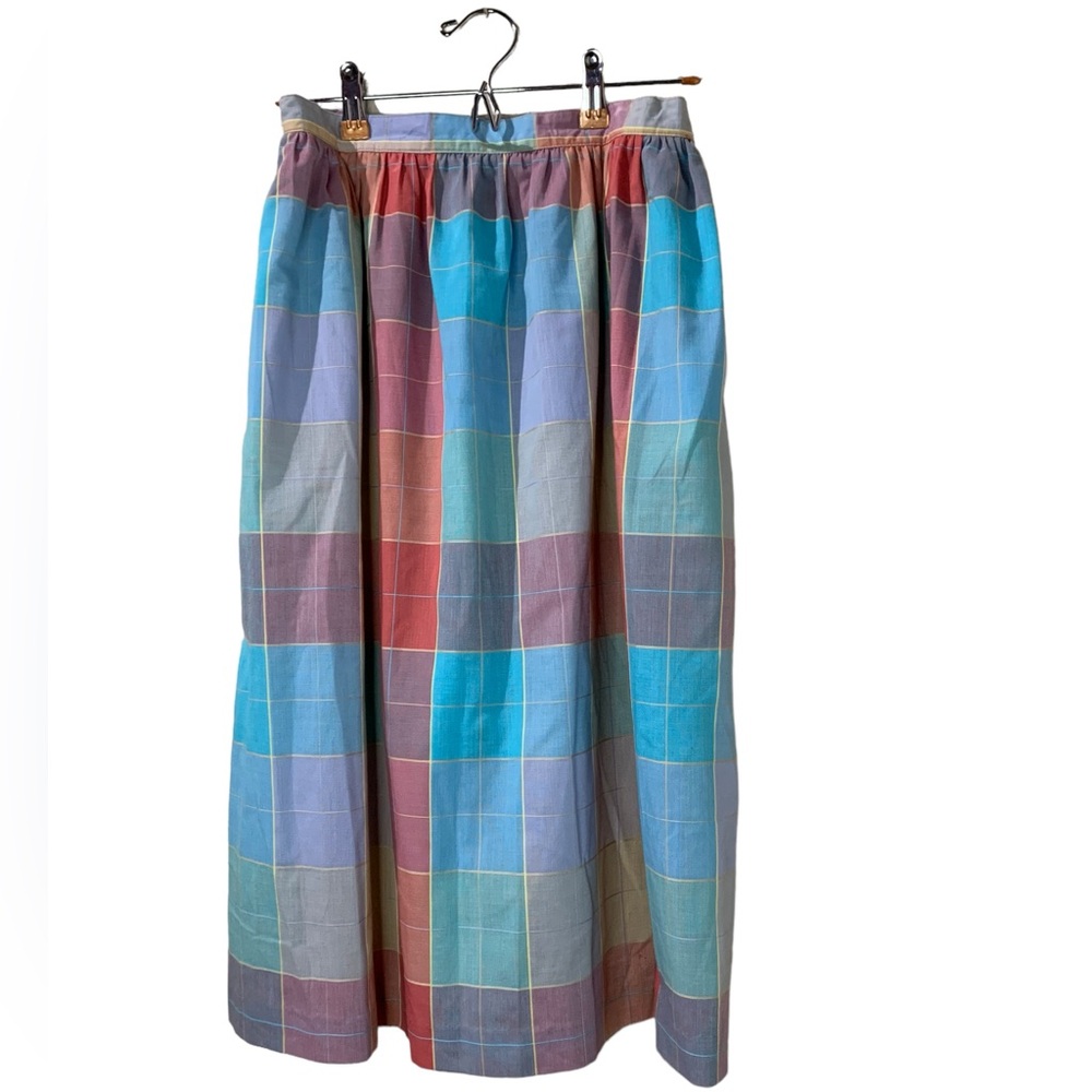 Vintage windowpane skirt